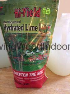 transplanting weed plants using hydrating lime.